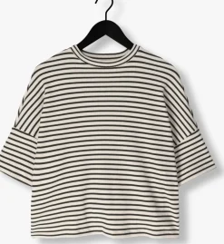 DAMES SUMMUM e t-shirt boxy top stripe waffle