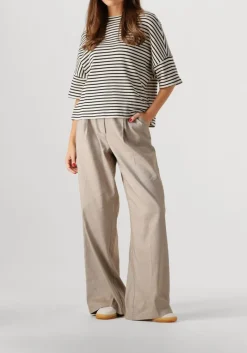 DAMES SUMMUM e t-shirt boxy top stripe waffle