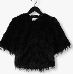 DAMES SUMMUM e vest shortsleeve jacket faux feather fur