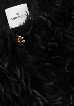 DAMES SUMMUM e vest shortsleeve jacket faux feather fur